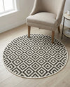Urban Oasis Rugs Collection Area Rug -  Rooftop (Charcoal Gray) Round Charcoal Gray  lifestyle 85