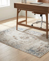 Coastal Manor Collection Area Rug -  Pierpoint Rectangle Blue Cream  lifestyle 25