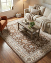 Savannah Elegance Collection Area Rug - Augusta (Brown) Rectangle Brown  lifestyle 10