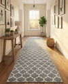Lattice Gardens Collection Area Rug -  Bloomfield (Dark Gray) Runner Dark Gray  lifestyle 56