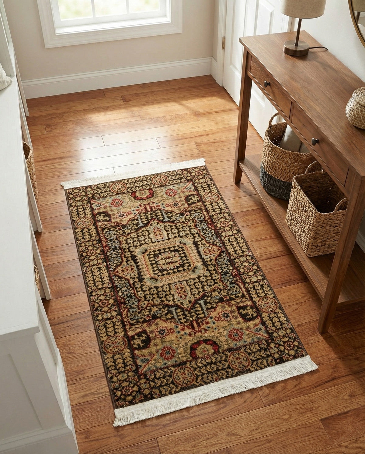 Ottoman Elegance Collection Area Rug - Sultan Rectangle Brown  lifestyle 37