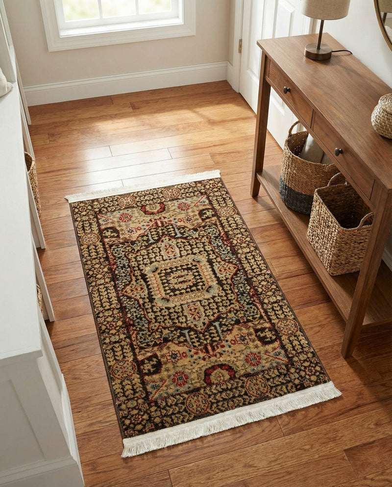Ottoman Elegance Collection Area Rug - Sultan Rectangle Brown  lifestyle 37