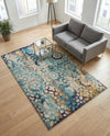 Venetian Tapestry Collection Area Rug - Murano Rectangle Blue  lifestyle 35