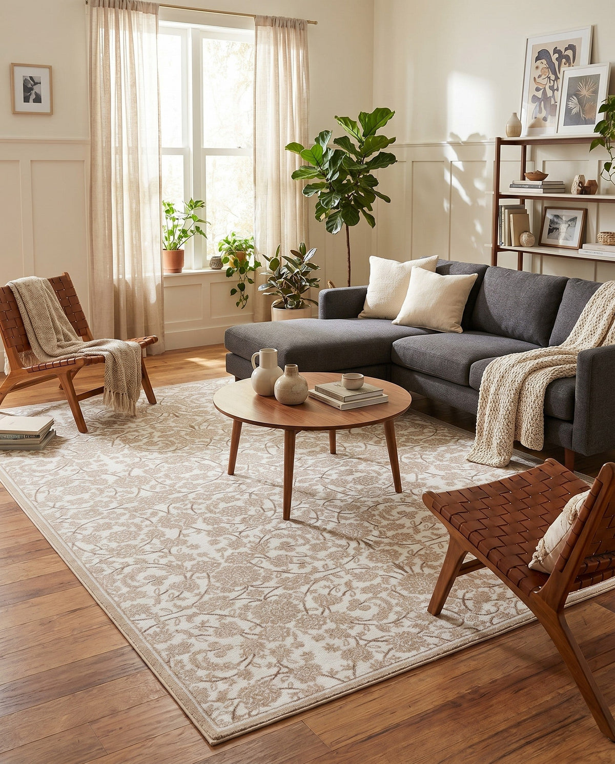 Andes Summit Collection Area Rug -  Chimborazo Rectangle Snow White  lifestyle 8