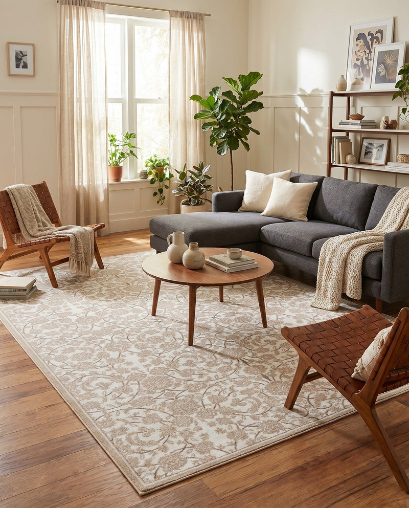 Andes Summit Collection Area Rug -  Chimborazo Rectangle Snow White  lifestyle 8