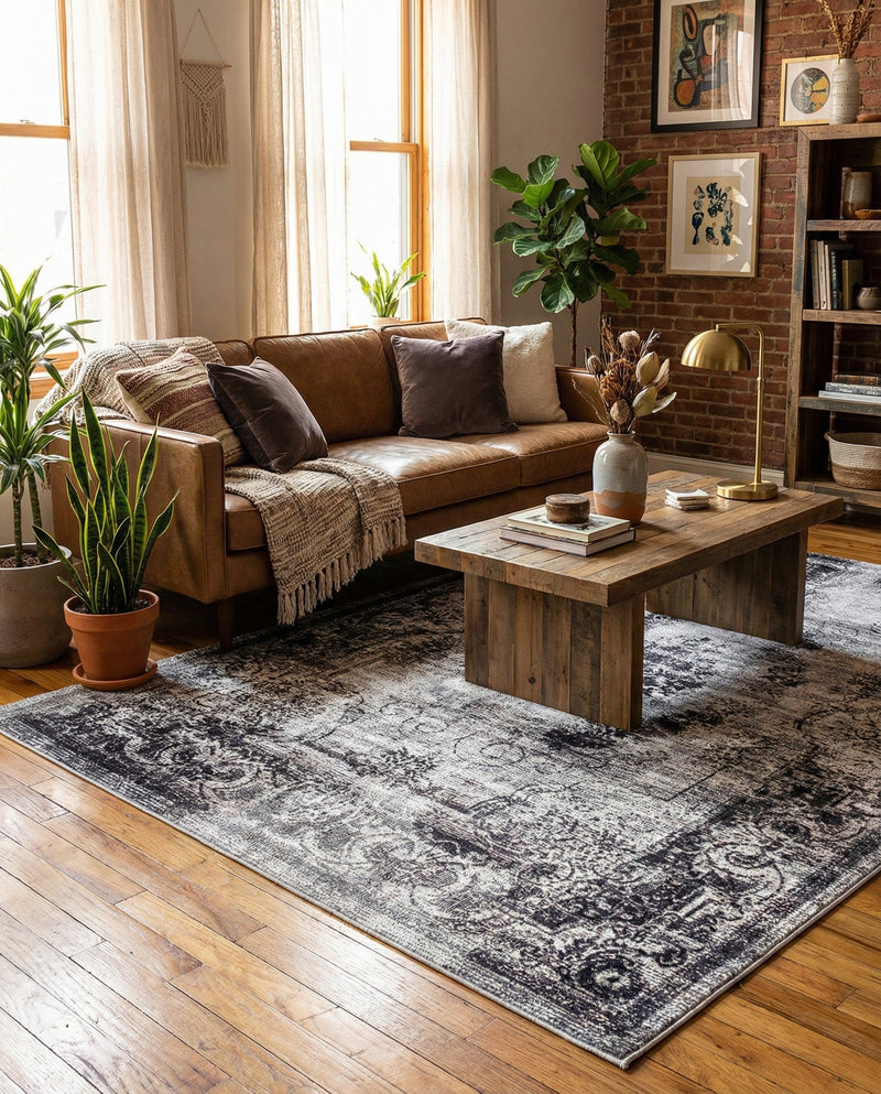 Copenhagen Comfort Collection Area Rug -  Roskilde Rectangle Gray  lifestyle 34