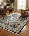 Persian Elegance Collection Area Rug -  Hamedan (Navy Blue) Rectangle Navy Blue  lifestyle 11