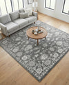 Charleston Elegance Collection Area Rug -  Seaport (Gray) Square Gray  lifestyle 55