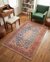 Heritage Elegance Collection Area Rug -  Hearst Rectangle Navy Blue  lifestyle 8