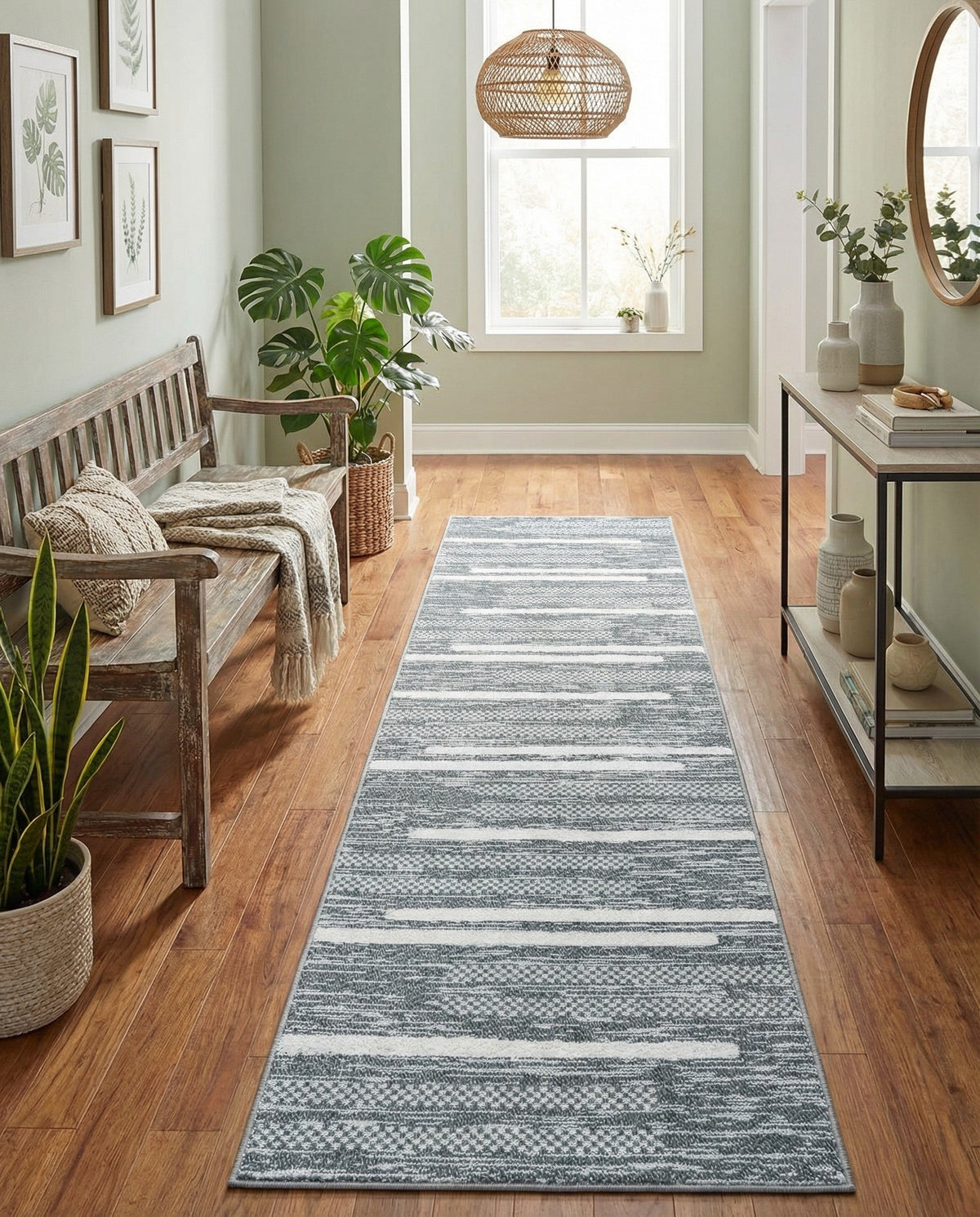 Cathedral Elegance Collection Area Rug - Chapel Runner Gray  lifestyle 139