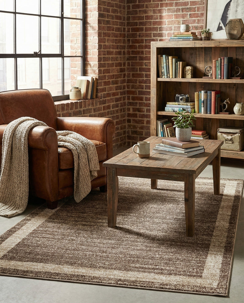 Studio Haven Collection Area Rug -  Alcove (Light Brown) Rectangle Light Brown  lifestyle 12
