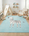 Wonder Tykes Collection Area Rug -  Vibrant Rectangle Teal  lifestyle 9