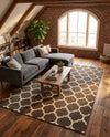 Lattice Gardens Collection Area Rug -  Bloomfield (Brown) Rectangle Brown  lifestyle 6