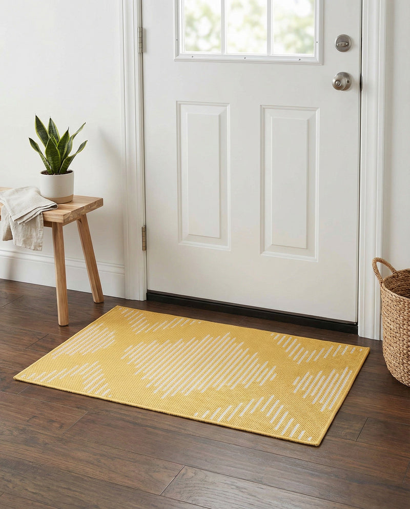 Urban Terrace Collection Area Rug -  Chelsea (Yellow) Rectangle Yellow  lifestyle 3