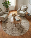 Andes Summit Collection Area Rug -  Merida Round Dark Beige  lifestyle 49