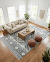 Sahara Chic Collection Area Rug -  Fez Rectangle Gray  lifestyle 21