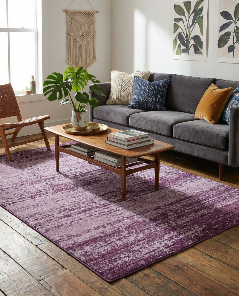 Studio Haven Collection Area Rug -  Gallery (Violet) Rectangle Violet  lifestyle 24