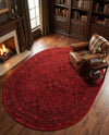 Samarkand Elegance Collection Area Rug -  Samanid Oval Red  lifestyle 67