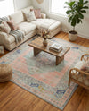Savannah Series Collection Area Rug -  Augusta (Pink) Square Pink  lifestyle 62
