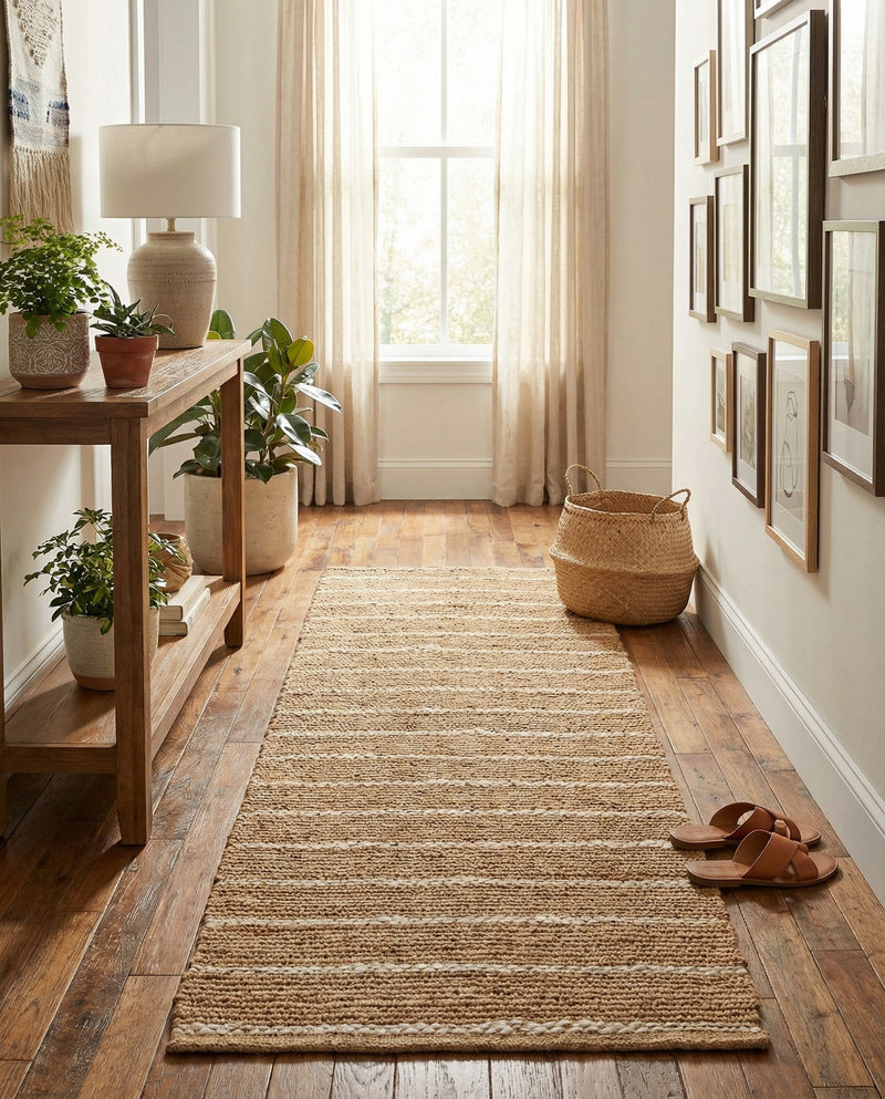 Sequoia Handwoven Jute Collection Area Rug - Briarwood Runner Natural  lifestyle 43