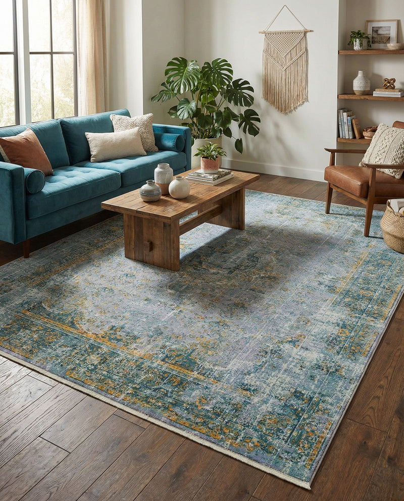 Caribbean Breeze Collection Area Rug -  Calypso Rectangle Gray  lifestyle 10