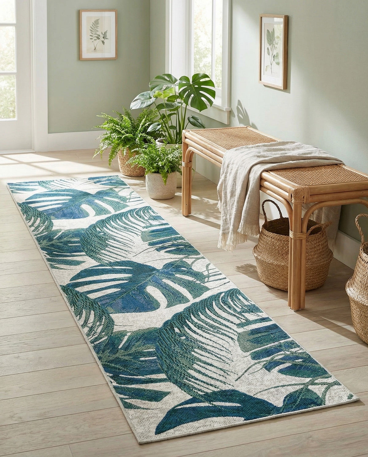 Meadow Breeze Collection Area Rug -  Clover Runner Ivory  lifestyle 137