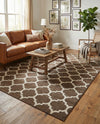 Lattice Gardens Collection Area Rug -  Bloomfield (Brown) Rectangle Brown  lifestyle 16