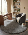 Eternal Plush Oasis Collection Area Rug -  Tranquility (Smoke) Round Smoke  lifestyle 73