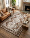 Savannah Elegance Collection Area Rug -  Tybee (Brown) Rectangle Brown  lifestyle 7
