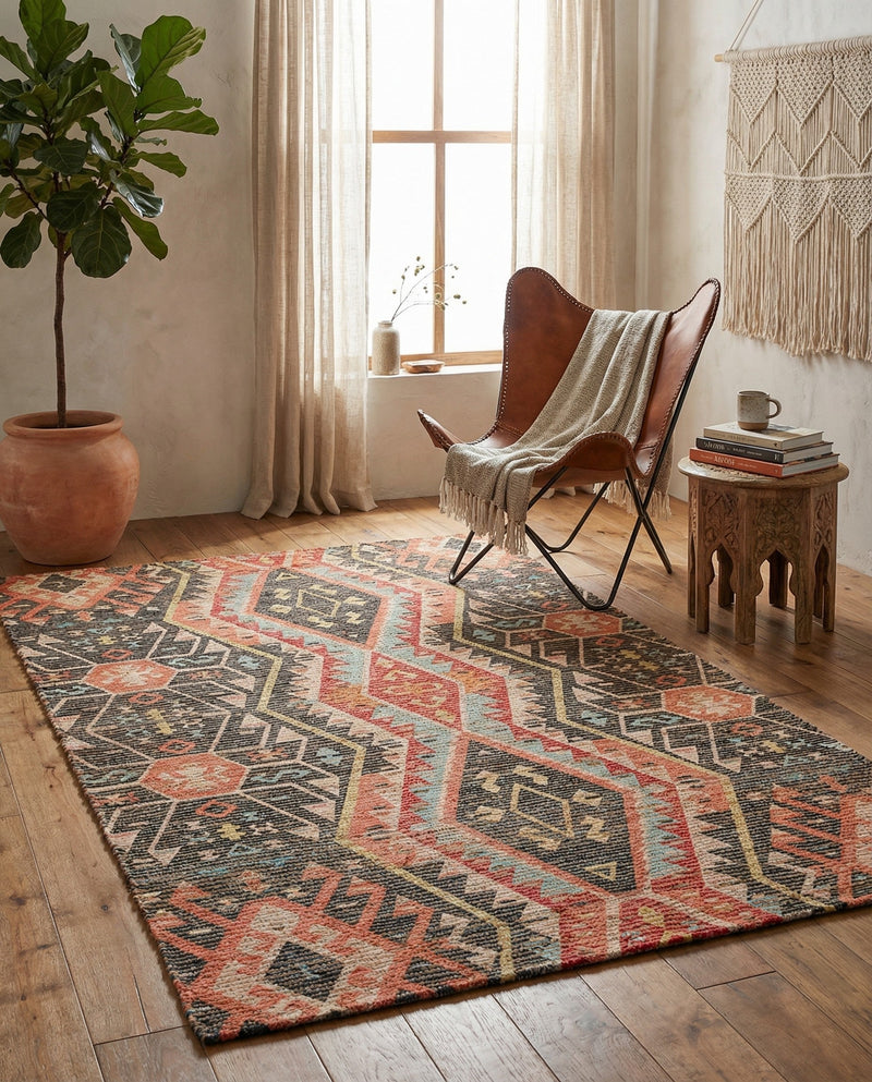 Savannah Threads Collection Area Rug - Yosemite Rectangle Multi  lifestyle 9