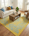 Urban Oasis Rugs Collection Area Rug -  Penthouse (Yellow and Aqua) Square Yellow and Aqua  lifestyle 18