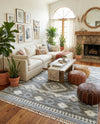 Sahara Chic Collection Area Rug -  Fez Rectangle Gray  lifestyle 22