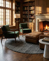 Berkshire Estate Collection Area Rug - Windsor (Earl Grey) Round Earl Grey  lifestyle 35