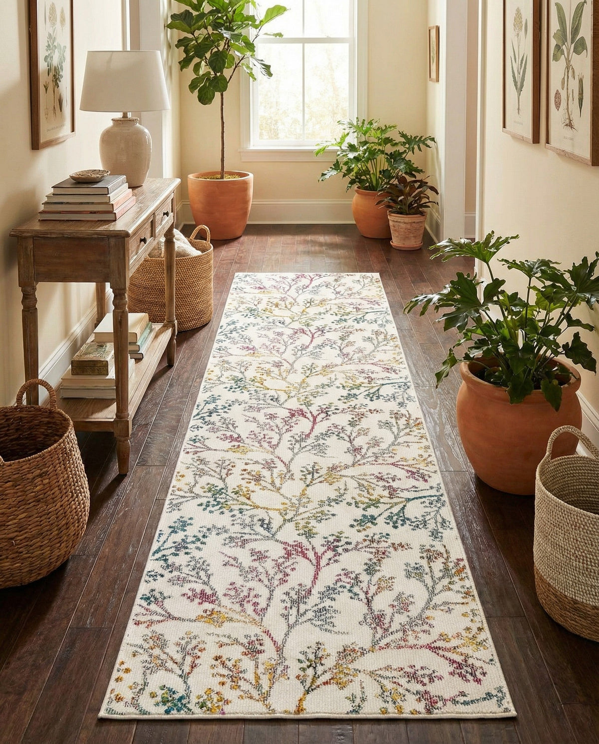 Meadow Breeze Collection Area Rug -  Sunbeam Runner Ivory  lifestyle 164