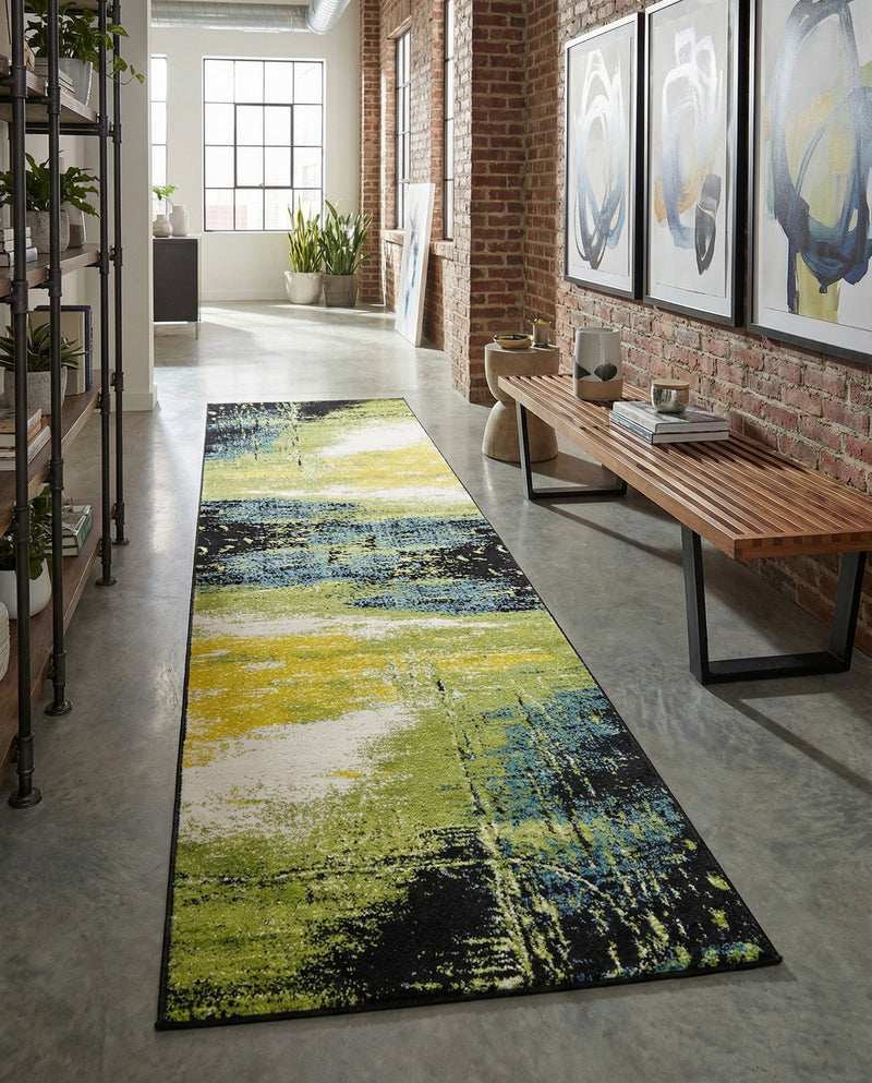 Venetian Elegance Collection Area Rug -  Chioggia Runner Light Green  lifestyle 40