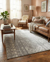 Brighton Stripes Collection Area Rug - Sussex (Gray and Ivory) Rectangle Gray and Ivory  lifestyle 16