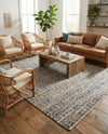 Osian Looms Collection Area Rug - Colaba Rectangle Navy Blue  lifestyle 17