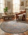 Vintage Memories Collection Area Rug -  Legacy Round Antique Blue  lifestyle 27