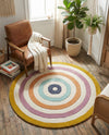 Shepherd's Glen Wool Collection Area Rug - Eldon Round Multi  lifestyle 20