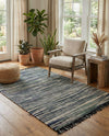 Savannah Jute Collection Area Rug - Nantucket Rectangle Green and Ivory  lifestyle 19