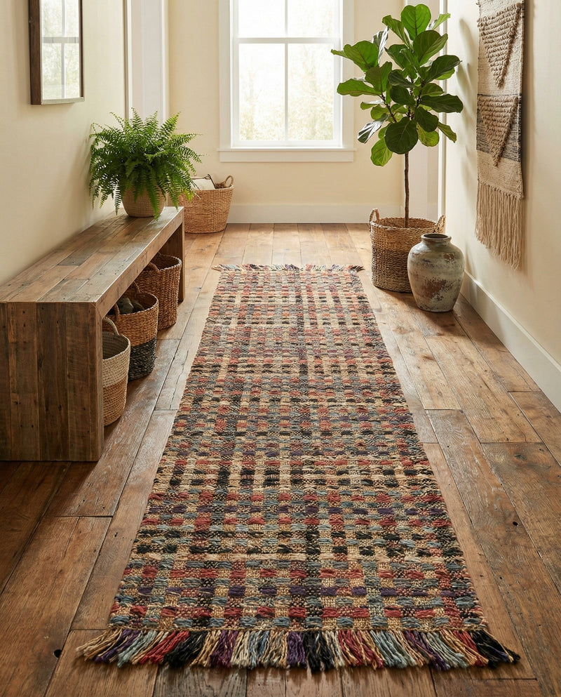 Savannah Jute Collection Area Rug - Malibu Runner Multi  lifestyle 46