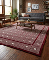 Aravalli Collection Area Rug -  Jaipur Rectangle Burgundy Red  lifestyle 34