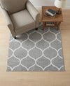 Trellis Mosaic Collection Area Rug -  Pergolatown (Light Gray) Square Light Gray  lifestyle 65