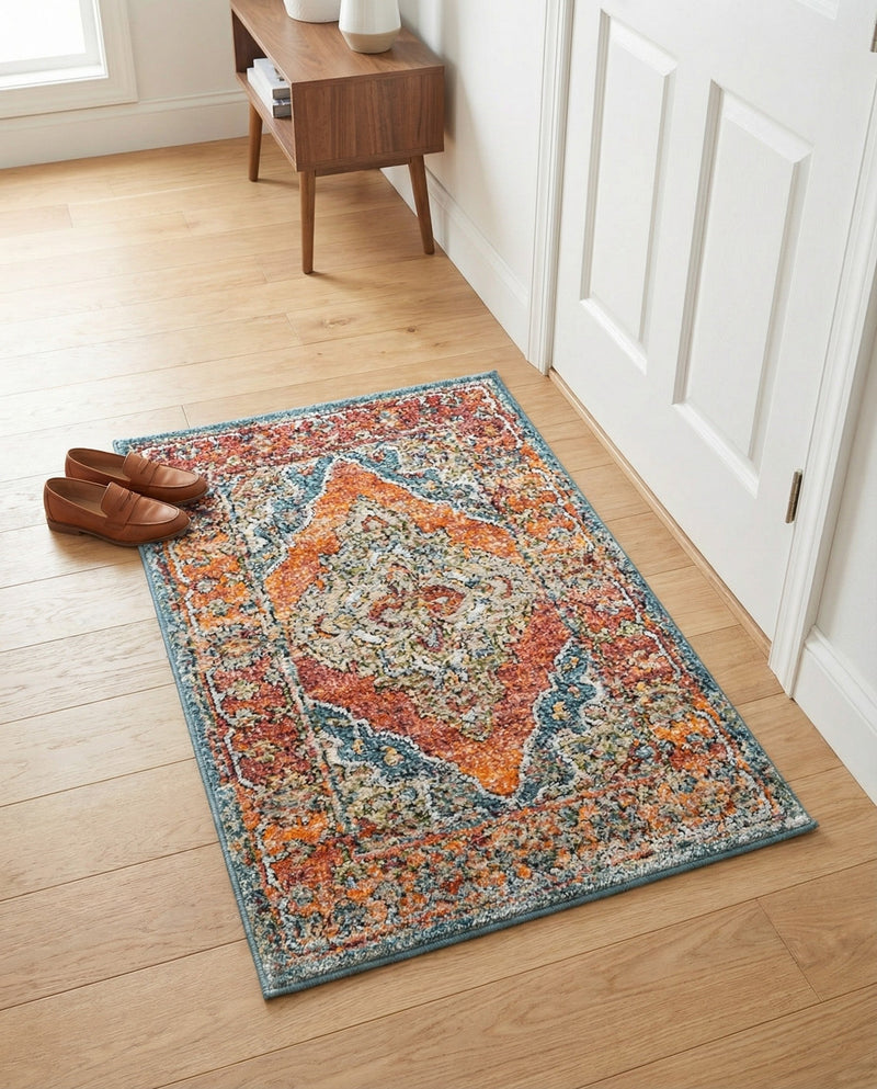 Savannah Soiree Collection Area Rug - Serengeti (Rust Red) Rectangle Rust Red  lifestyle 5