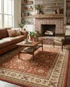 Jaipur Elegance Collection Area Rug -  Nahargarh (Brick Red Light Rose) Rectangle Brick Red Light Rose  lifestyle 5