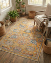 Seville Stripes Collection Area Rug -  Cordoba (Yellow) Rectangle Yellow  lifestyle 20
