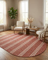 Urban Oasis Rugs Collection Area Rug -  District (Rust Red) Oval Rust Red  lifestyle 22
