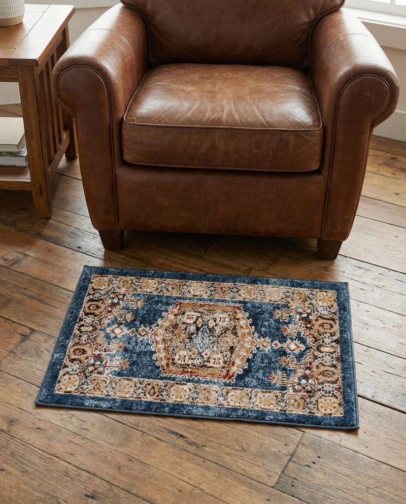 Eden Oasis Collection Area Rug -  Refuge (Blue) Rectangle Blue  lifestyle 17