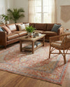 Seville Stripes Collection Area Rug - Cadiz (Brick Red) Rectangle Brick Red  lifestyle 13