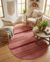 Jewel Oasis Collection Area Rug - Sapphire (Rusty Pink Rose) Oval Rusty Pink Rose  lifestyle 45